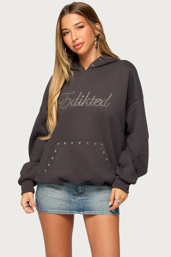 Edikted Rockstar Studded Hoodie view 1