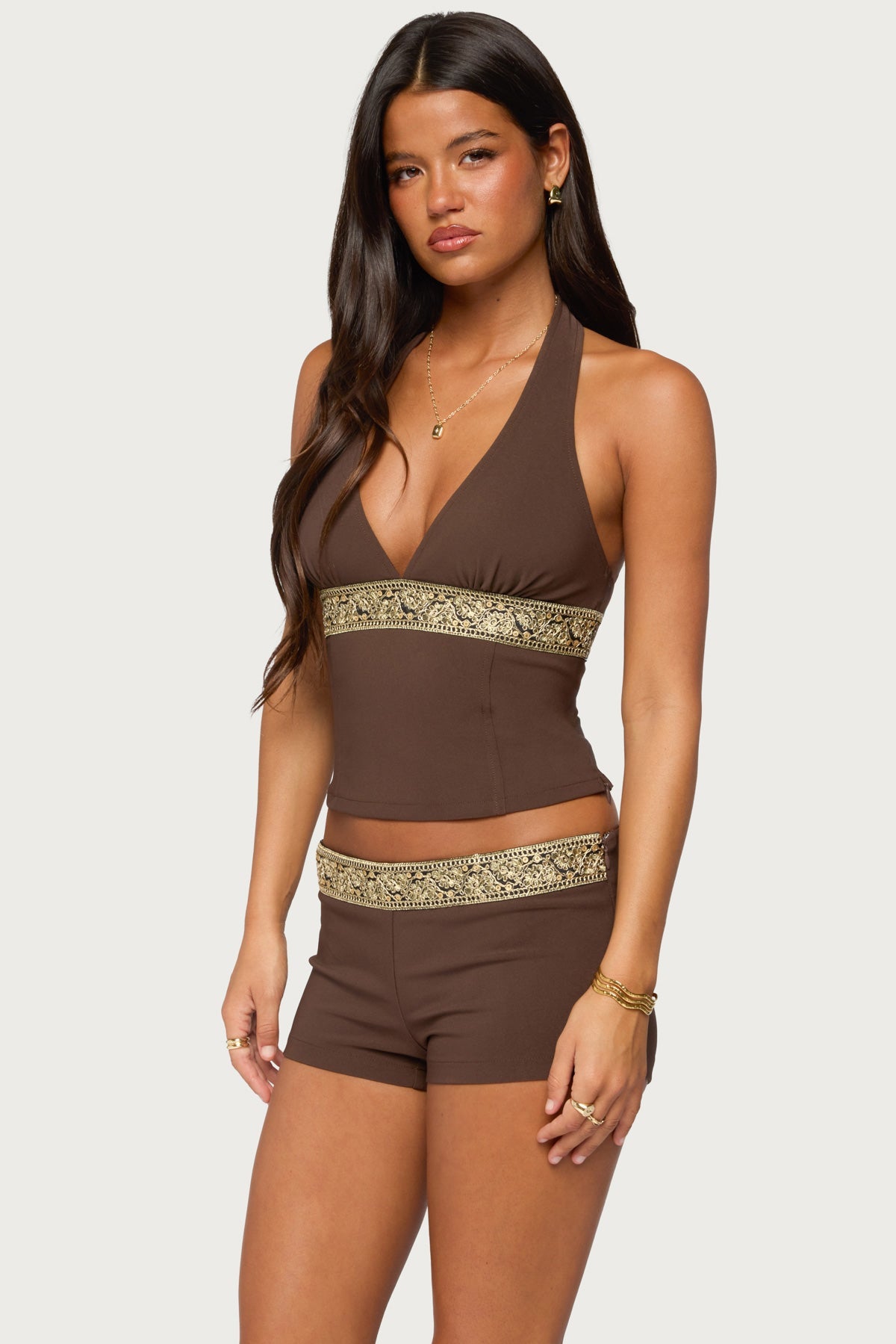 Jasia Sequin Halter Top