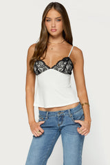 Rubie Lacey Satin Effect Babydoll Top