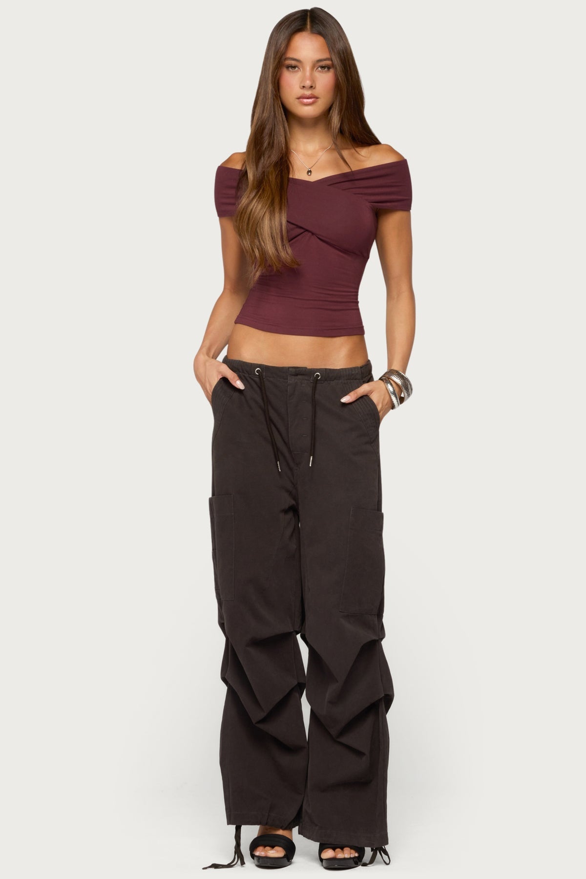Kamrynn Off Shoulder Wrap Top