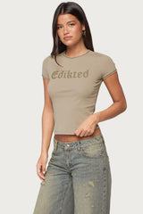 Edikted Studded T Shirt