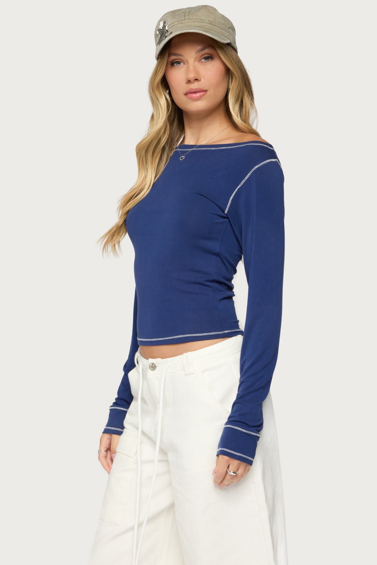 Brooklynn Boat Neck Long Sleeve Top