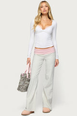 Manka Twisted Long Sleeve Top