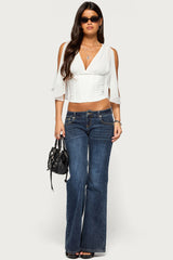 Shirilee Chiffon Flutter Sleeve Corset