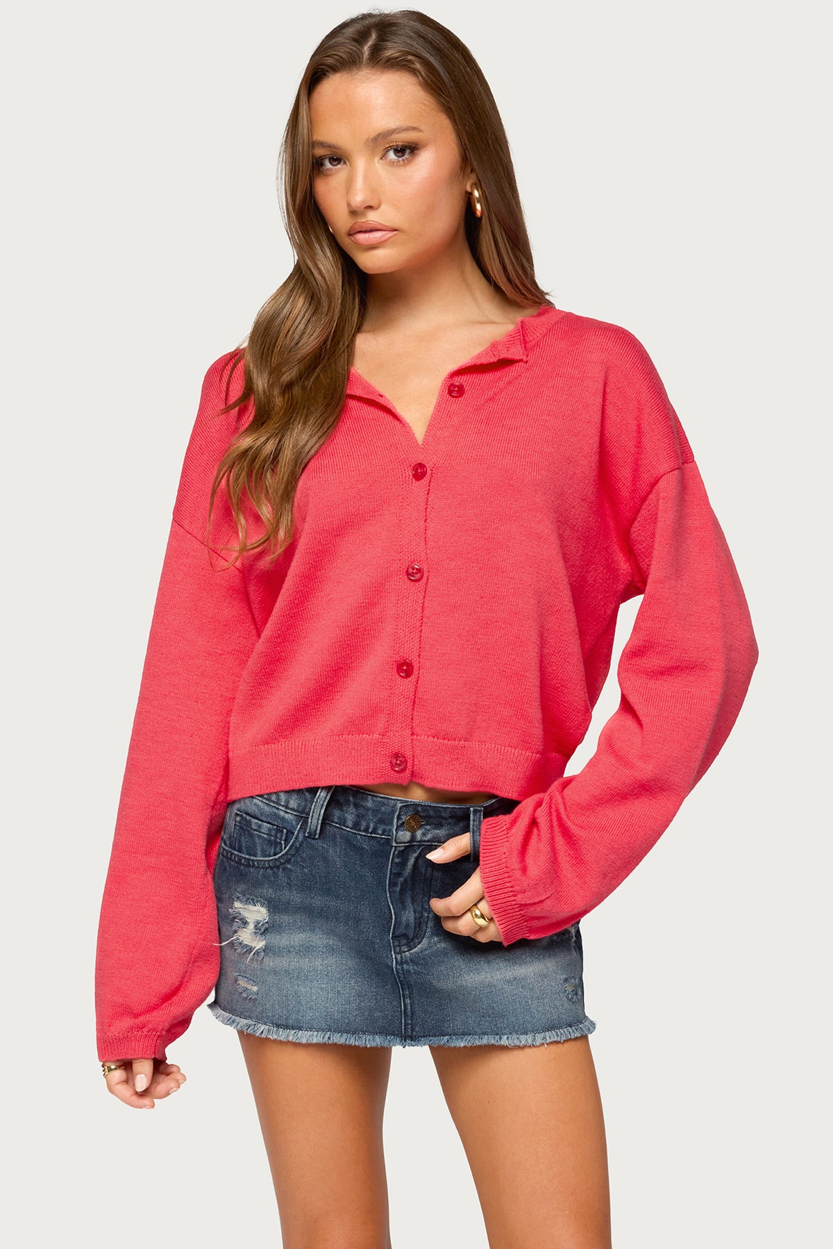 Fion Buttoned Knit Cardigan