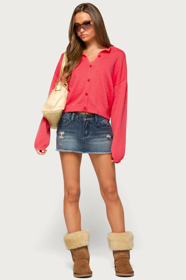 Fion Buttoned Knit Cardigan