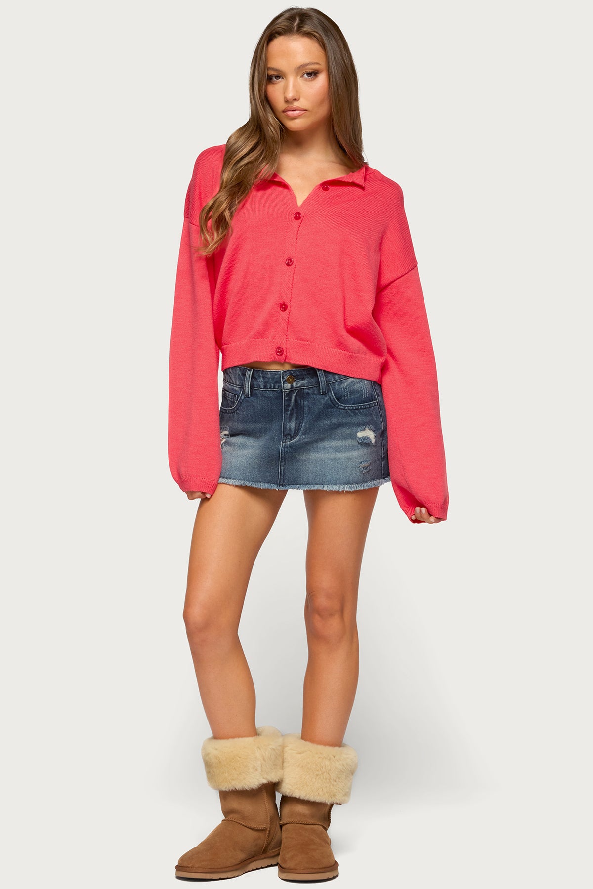 Fion Buttoned Knit Cardigan