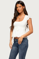 Maitha Square Neck Babydoll Top