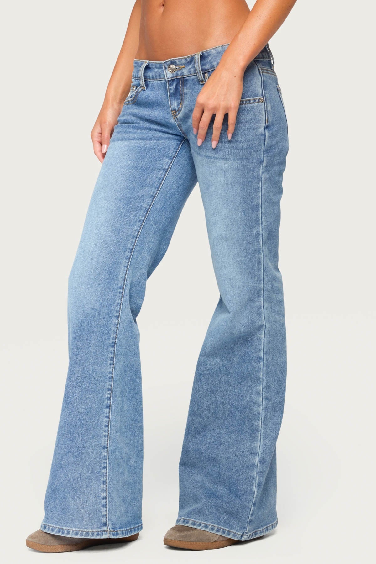 Girla Low Rise Wide Leg Jeans