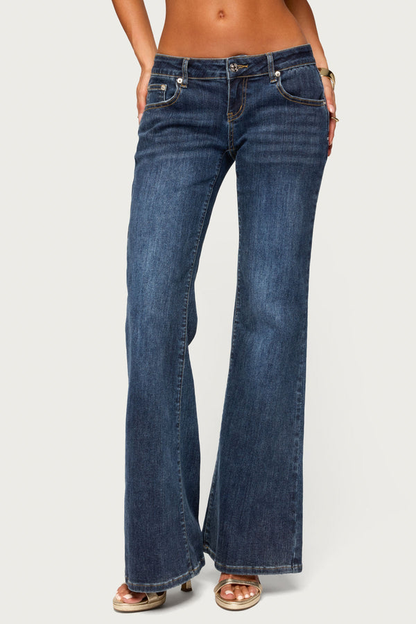 Girla Low Rise Wide Leg Jeans view 2