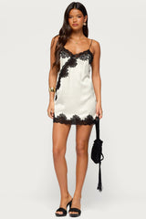 Finlee Lacey Satin Effect Mini Dress
