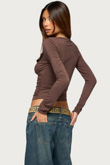 Dania Ruffled Long Sleeve Top