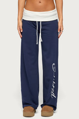Edikted Contrast Foldover Joggers
