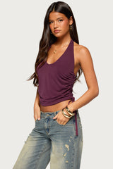 Adleigh Drawstring Halter Top