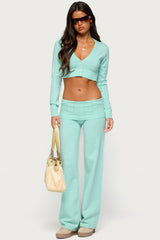 Wanel Pointelle Foldover Trousers