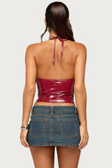 Birch Vinyl Halter Top
