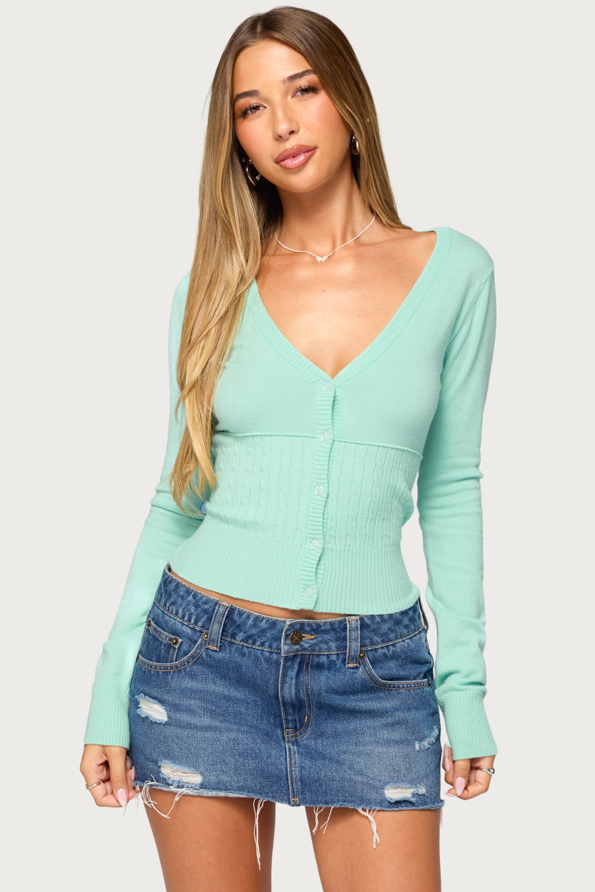 Drue Cable Knit Cardigan
