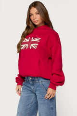 Union Jack Cheetah Print Hoodie