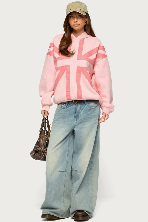 Union Jack Oversized Hoodie