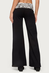 Kylee Zebra Foldover Trousers