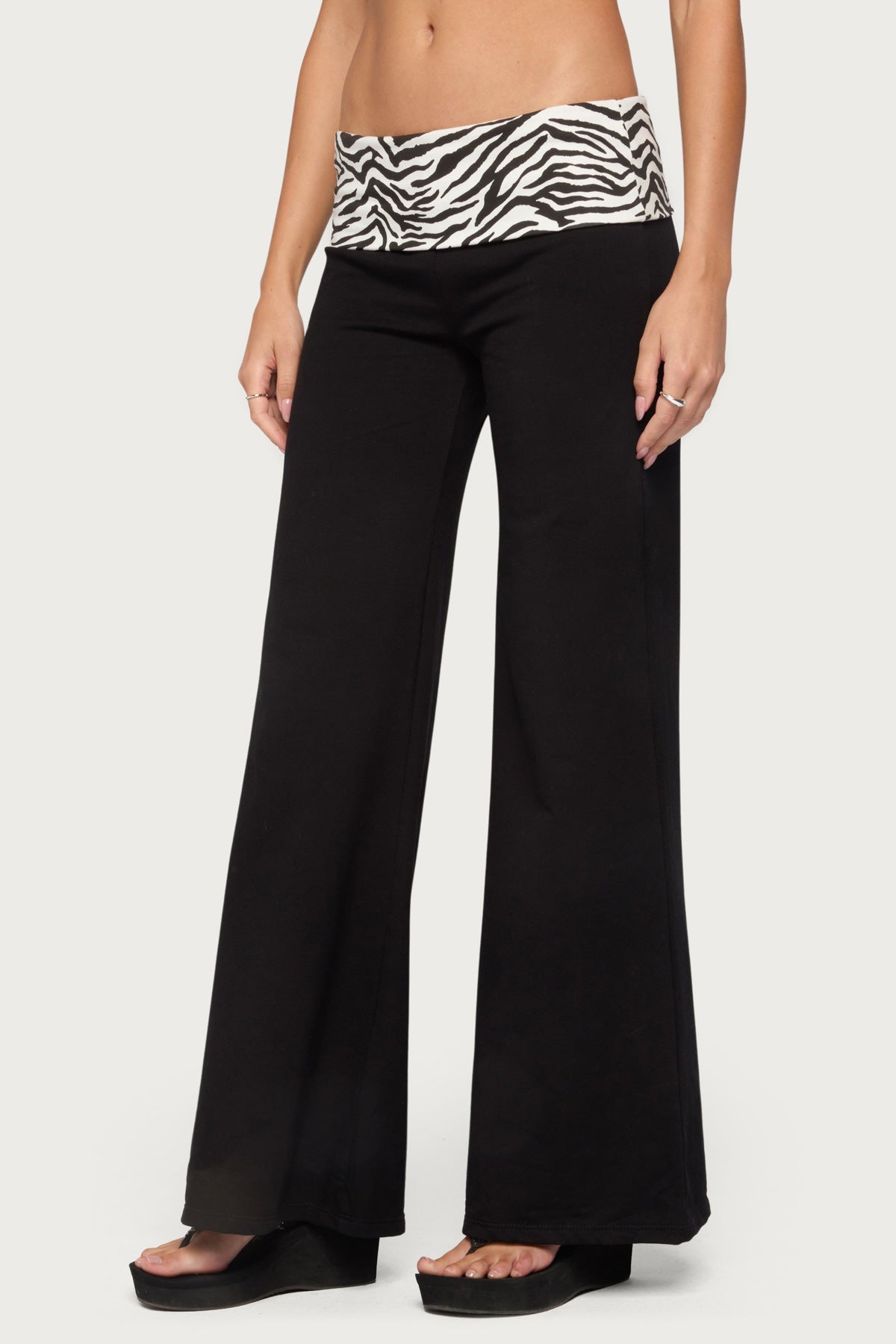 Kylee Zebra Foldover Trousers