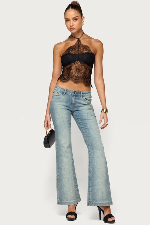 Lindsey Sheer Lace Halter Top view 2