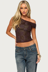 Odeth Studded Off Shoulder Top