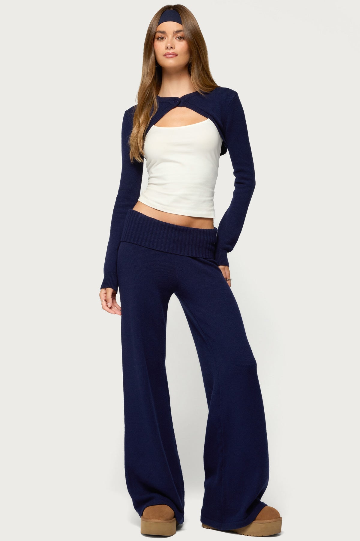 Nani Knit Foldover Trousers