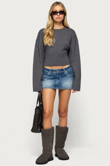 Sena Long Flared Sleeve Knit Top