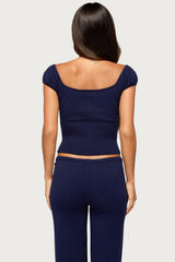 Alkira Button Up Knit Top