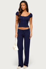 Alkira Button Up Knit Top