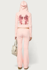 Ethie Knit Angel Zip Up Hoodie