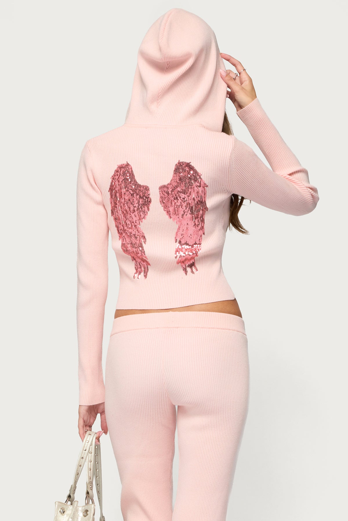 Ethie Knit Angel Zip Up Hoodie
