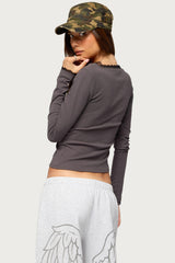 Jette Lacey Button Up Top