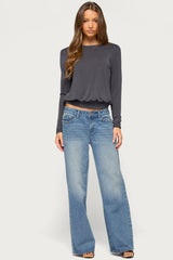 Kinslee Backless Long Sleeve Top