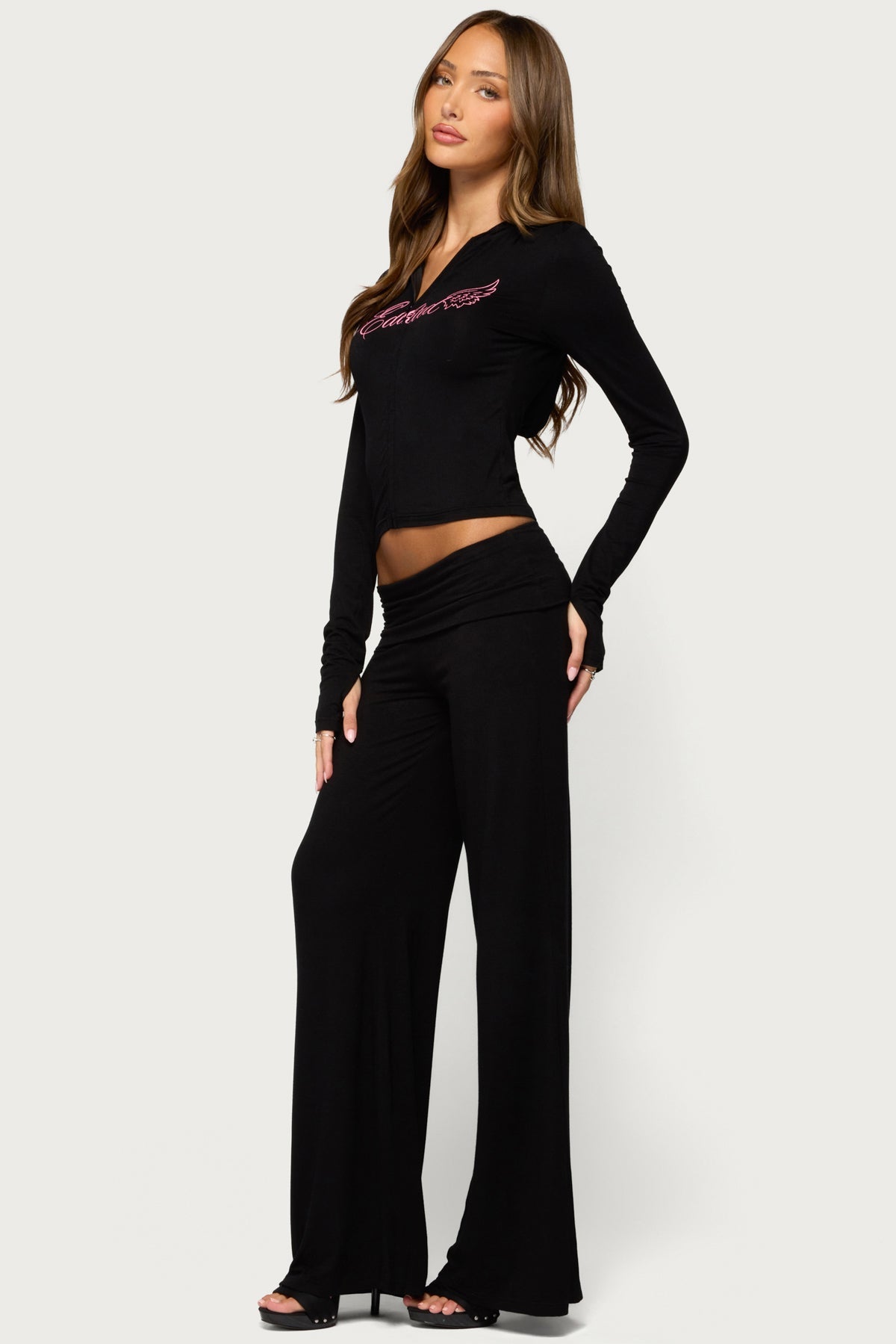 Fully Edikted Angel Foldover Trousers