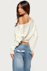 Laynie Oversized Off Shoulder Knit Sweater