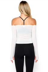 Gemima Sheer Off Shoulder Top