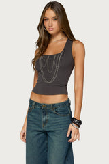 Kaiva Draped Chain Top