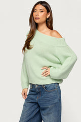 Lanka Oversized Off Shoulder Knit Sweater