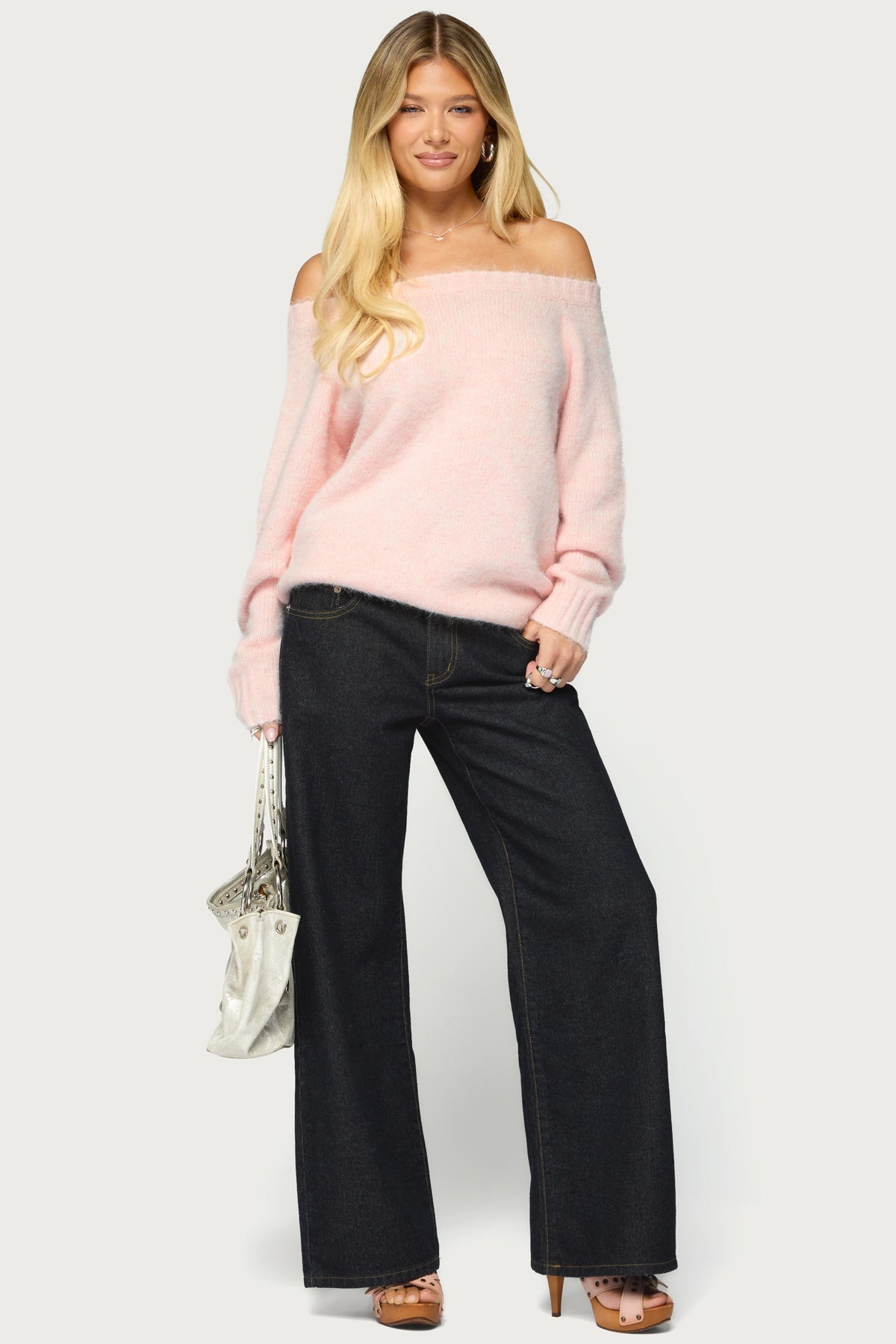 Hada Knit Off Shoulder Sweater