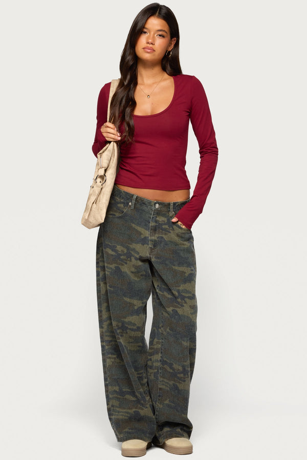 Suzie Scoop Neck Long Sleeve Top view 2