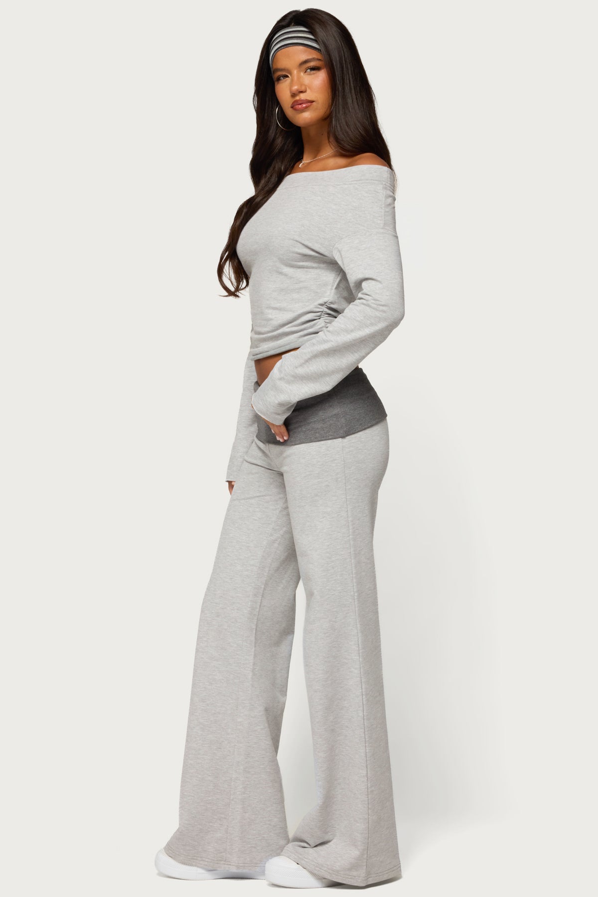 Sunnie Contrast Foldover Trousers