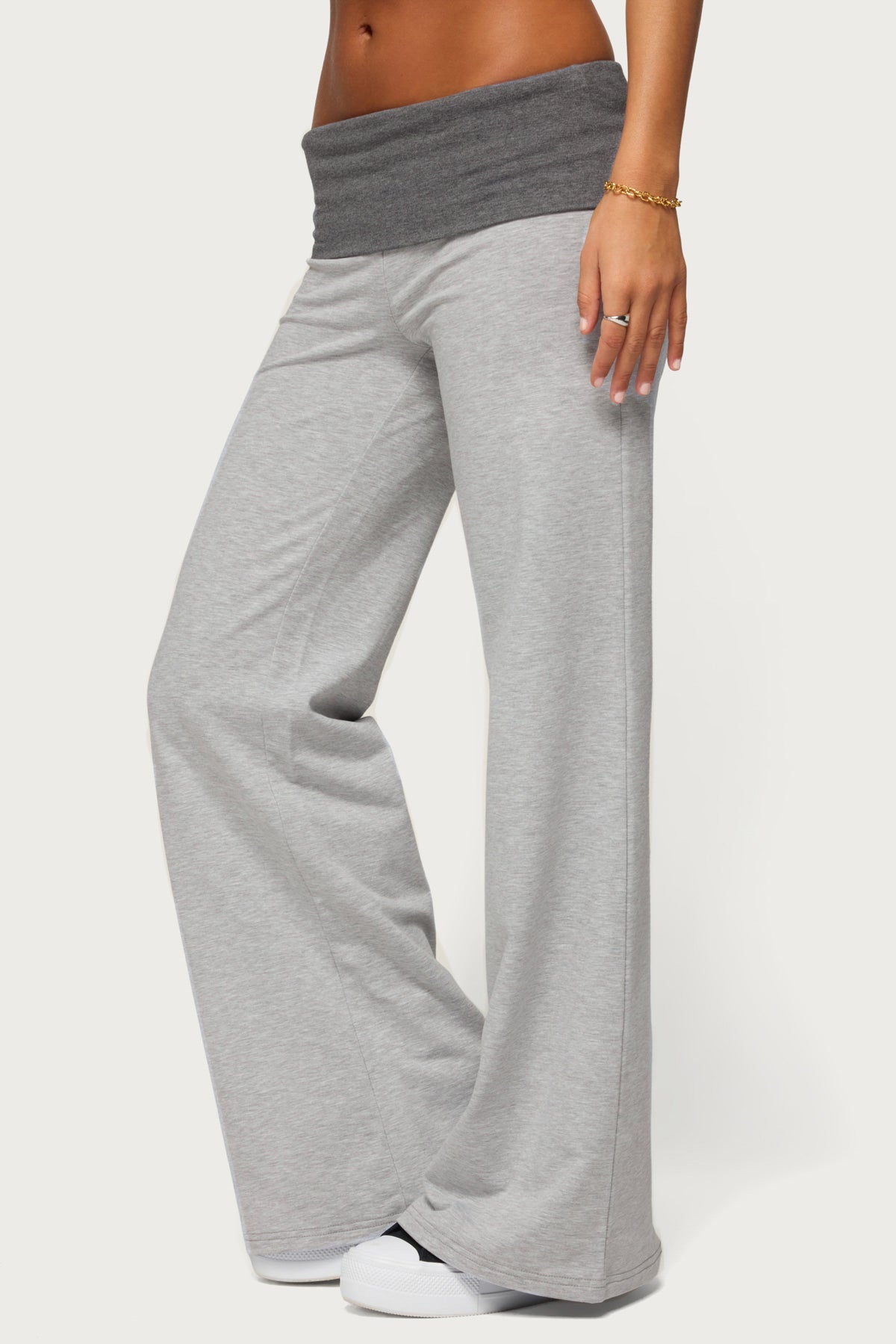 Sunnie Contrast Foldover Trousers