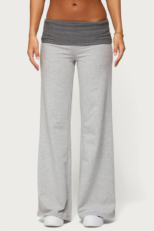 Sunnie Contrast Foldover Trousers view 2