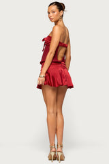 Cinta Strapless Satin Effect Mini Dress