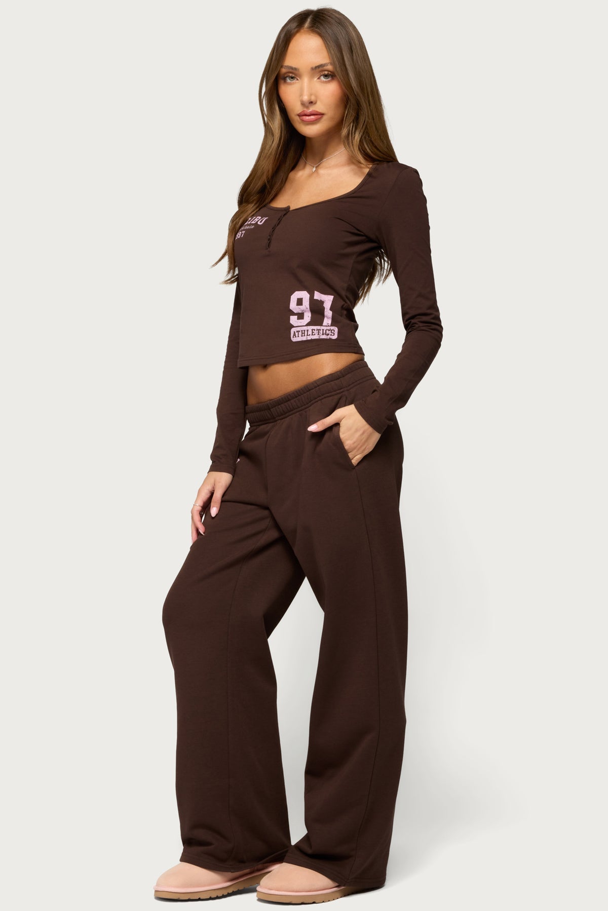 Edikted Malibu Long Sleeve Henley Top