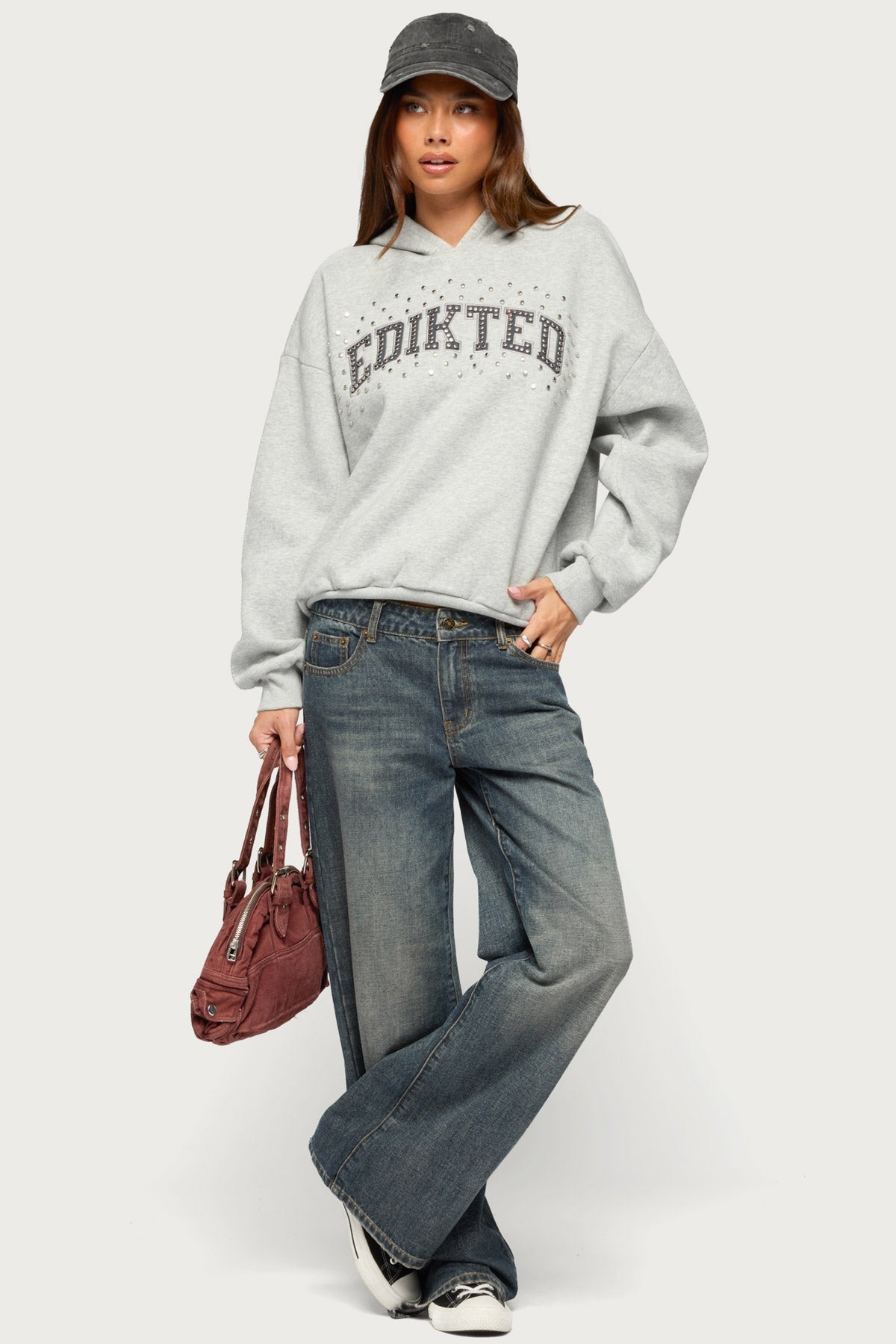 Edikted Obsession Studded Hoodie