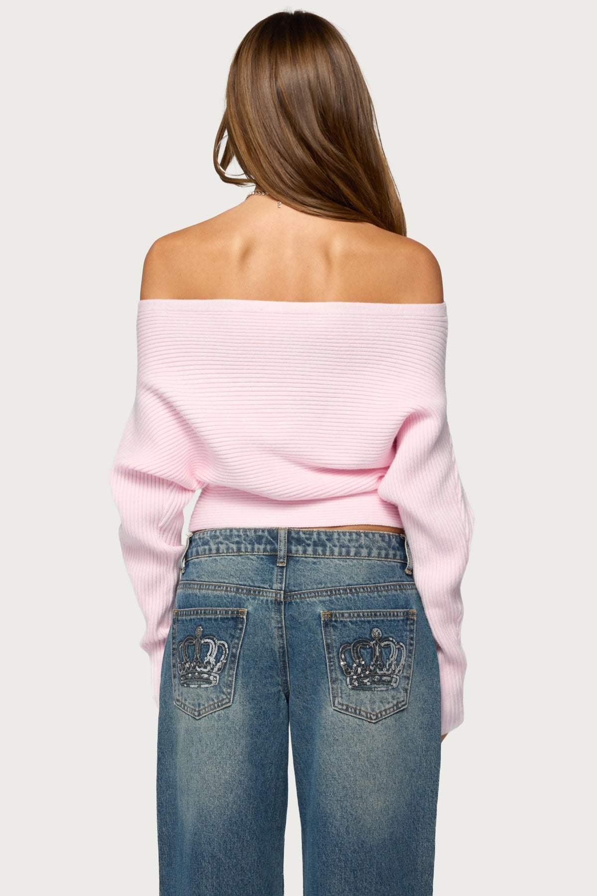 Estie Textured Knit Off Shoulder Sweater