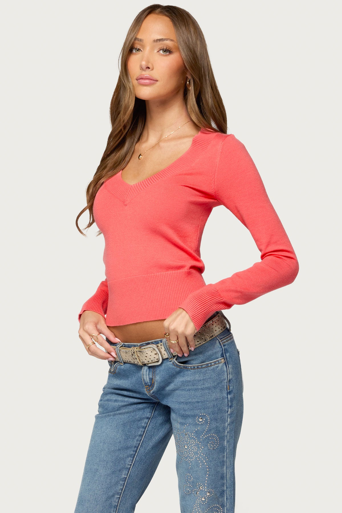 Feira V Neck Knit Sweater